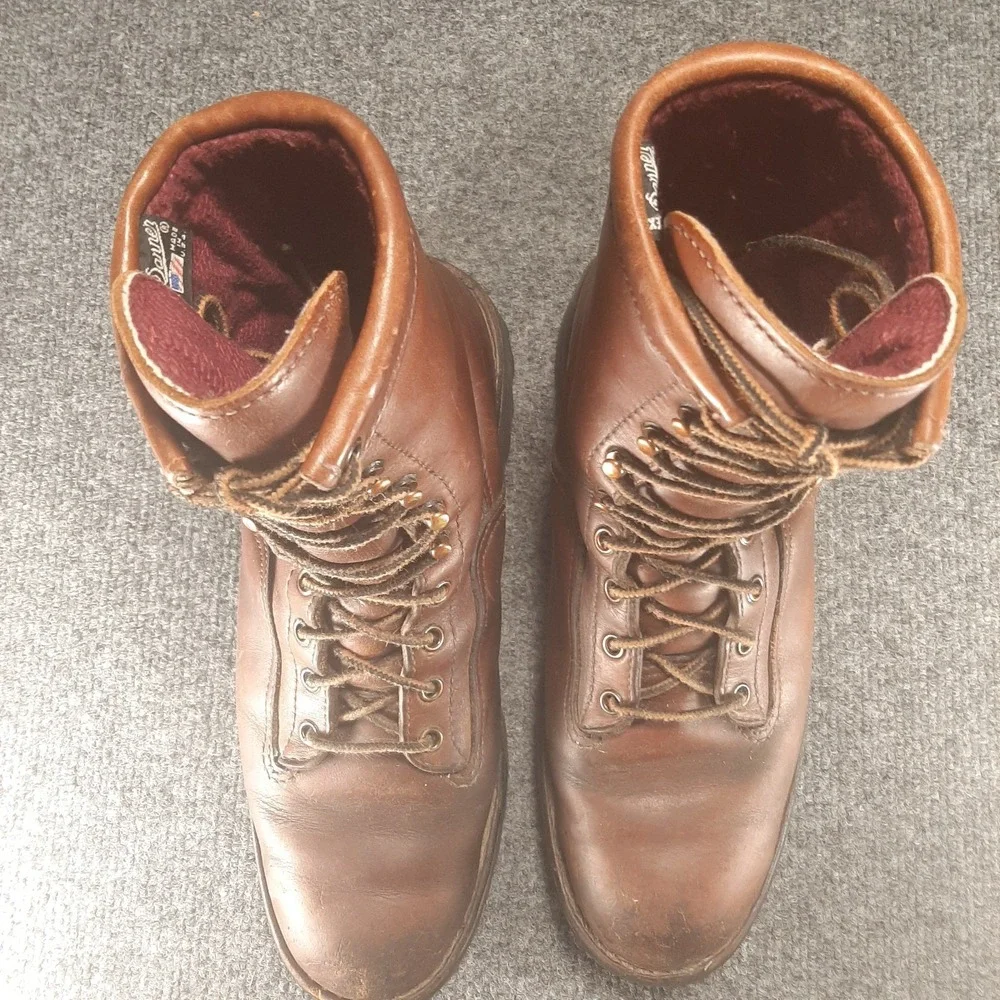 VTG Danner 63500 Brown Leather Hunting Work Boots Men's Size 8.5 D Gore-Tex USA